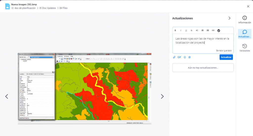 actualizaciones sobre imagen